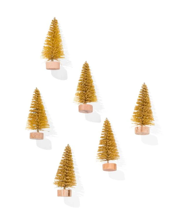 Gouden kerstboompjes