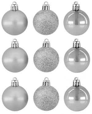 Zilveren kerstballen hema